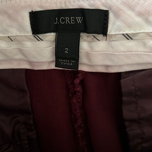 J. Crew Maroon size 2 cropped pants - Picture 11 of 11